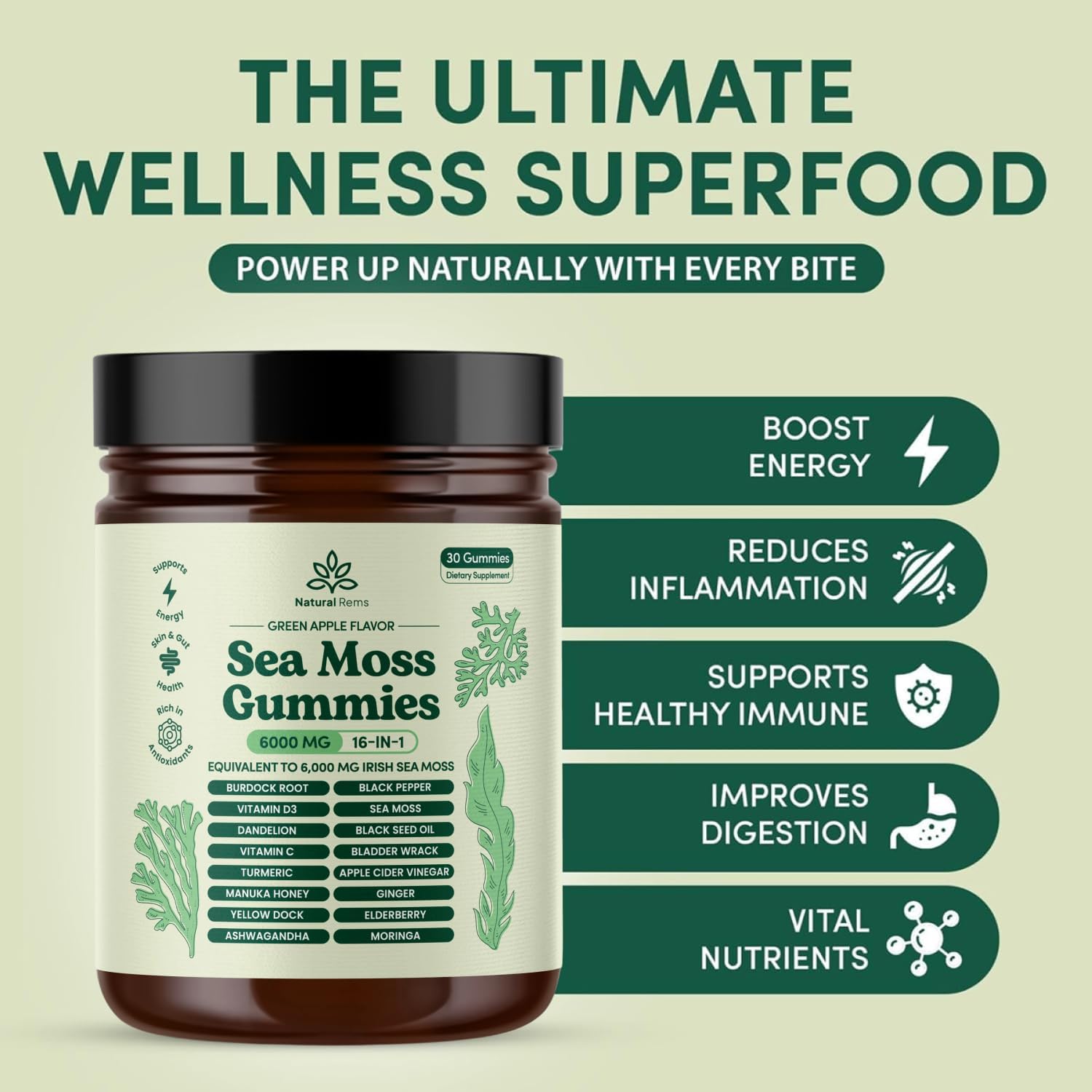 Sea Moss Vitality Power Gummies